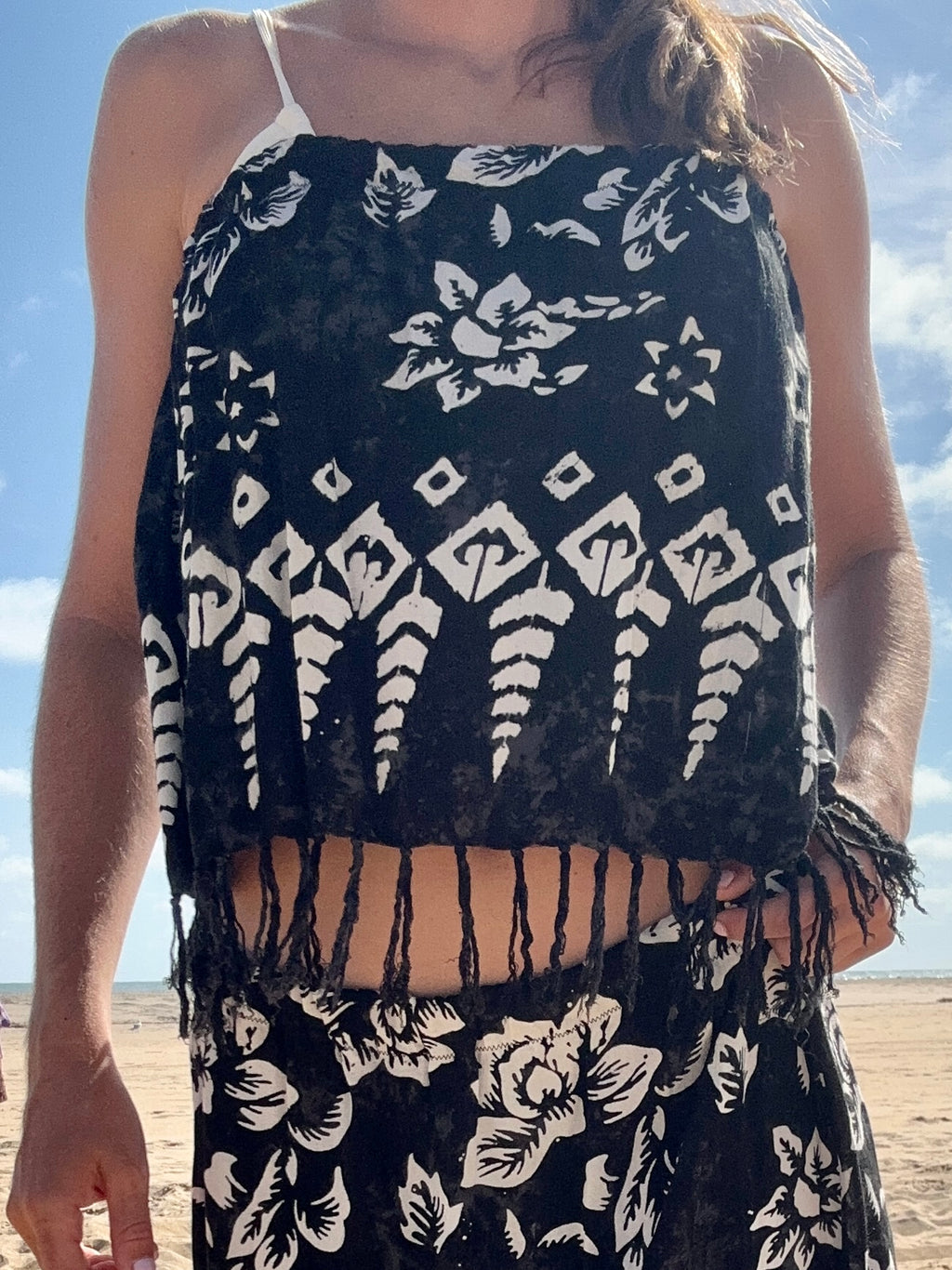 Black Tiki Skirt