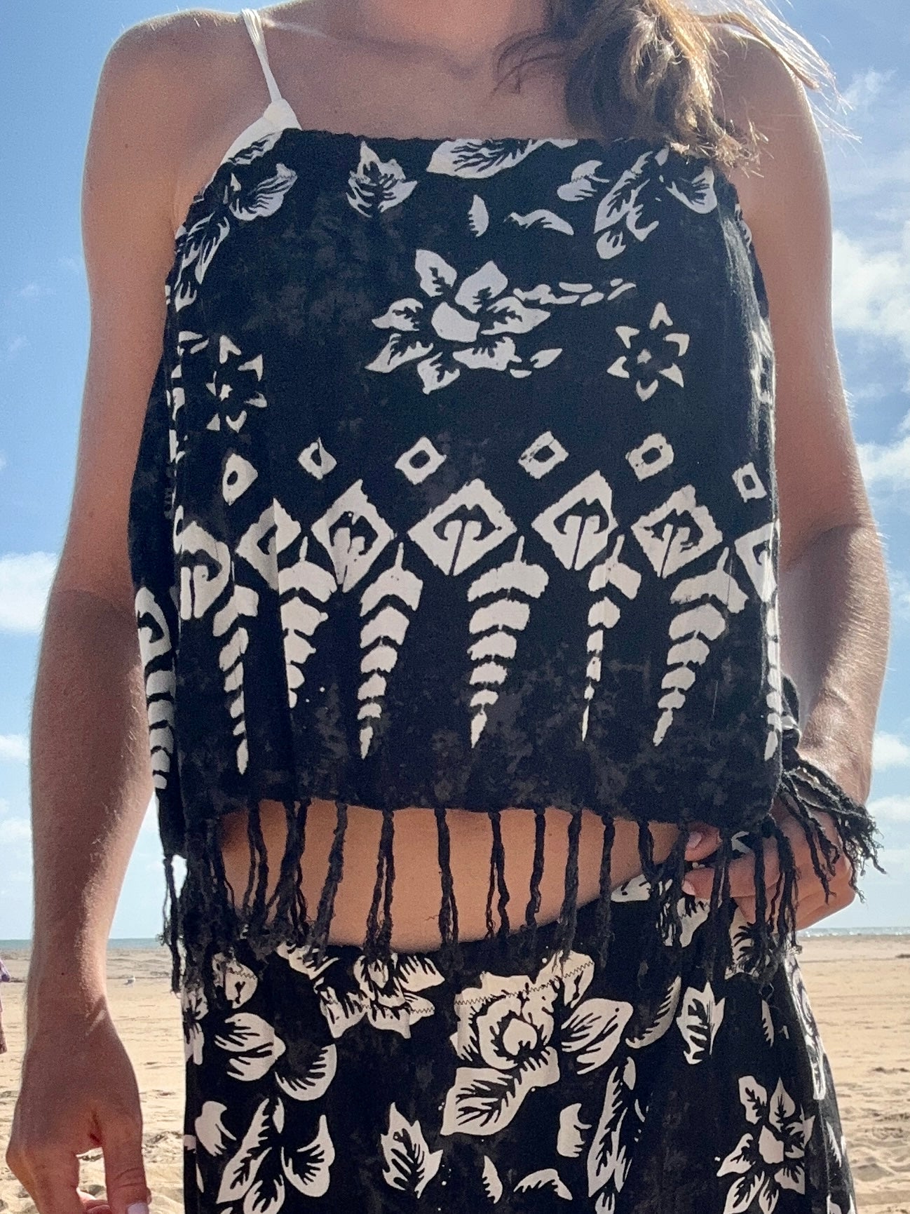 Black Tiki Skirt