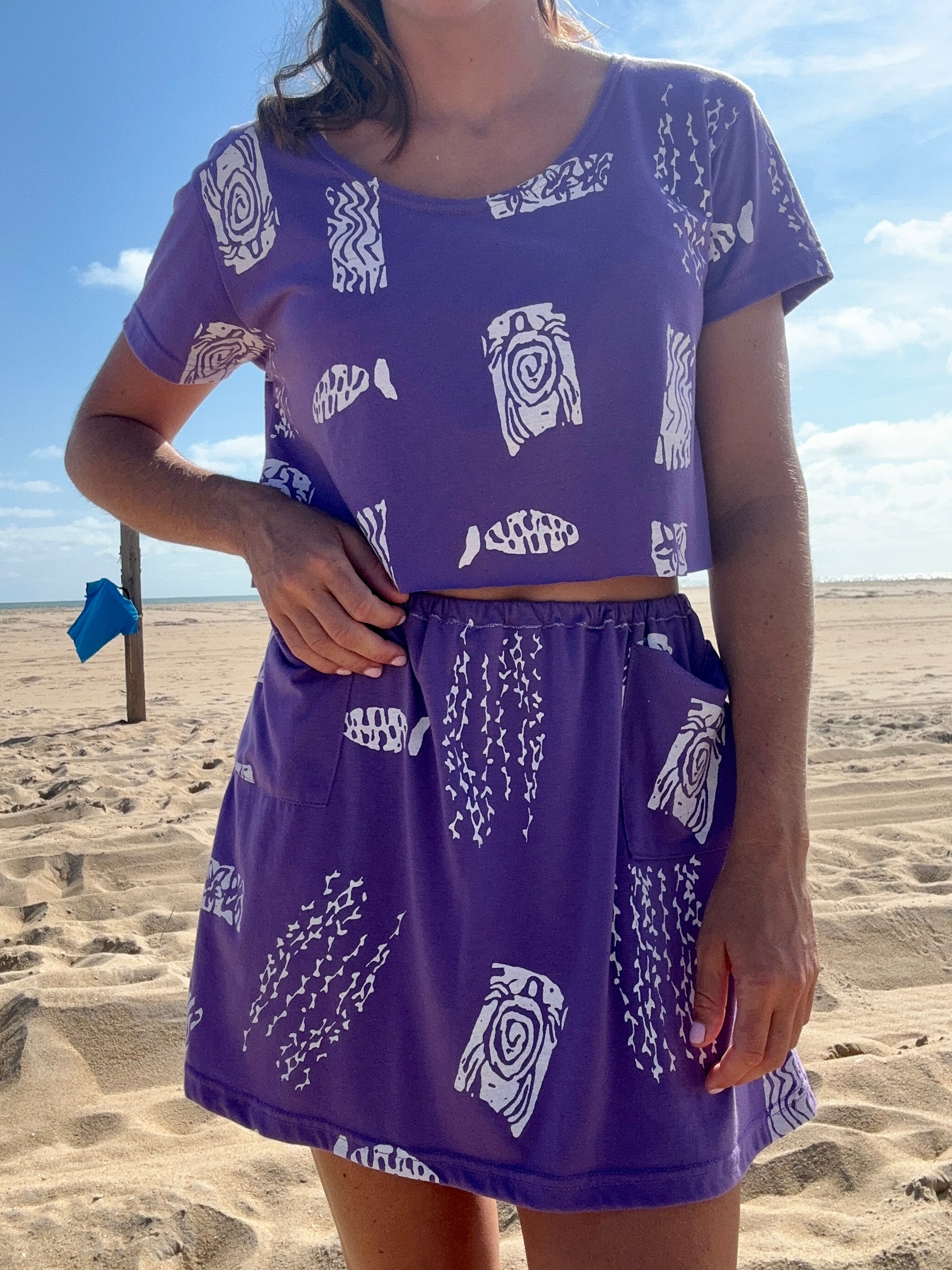 Purple Tiki Skirt