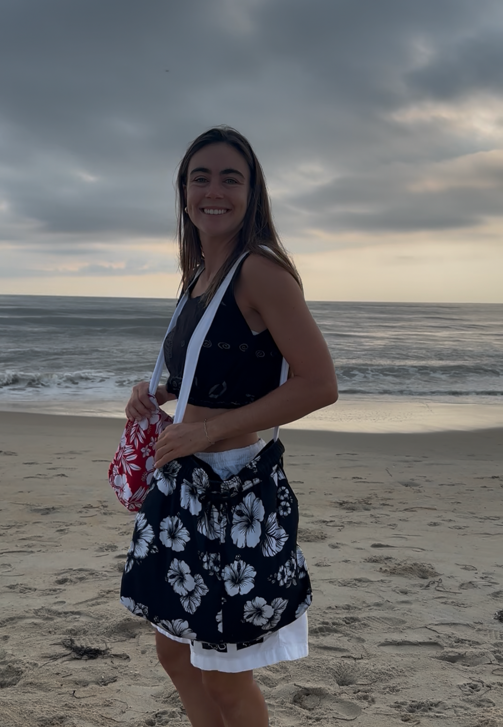Black and white boardies bag