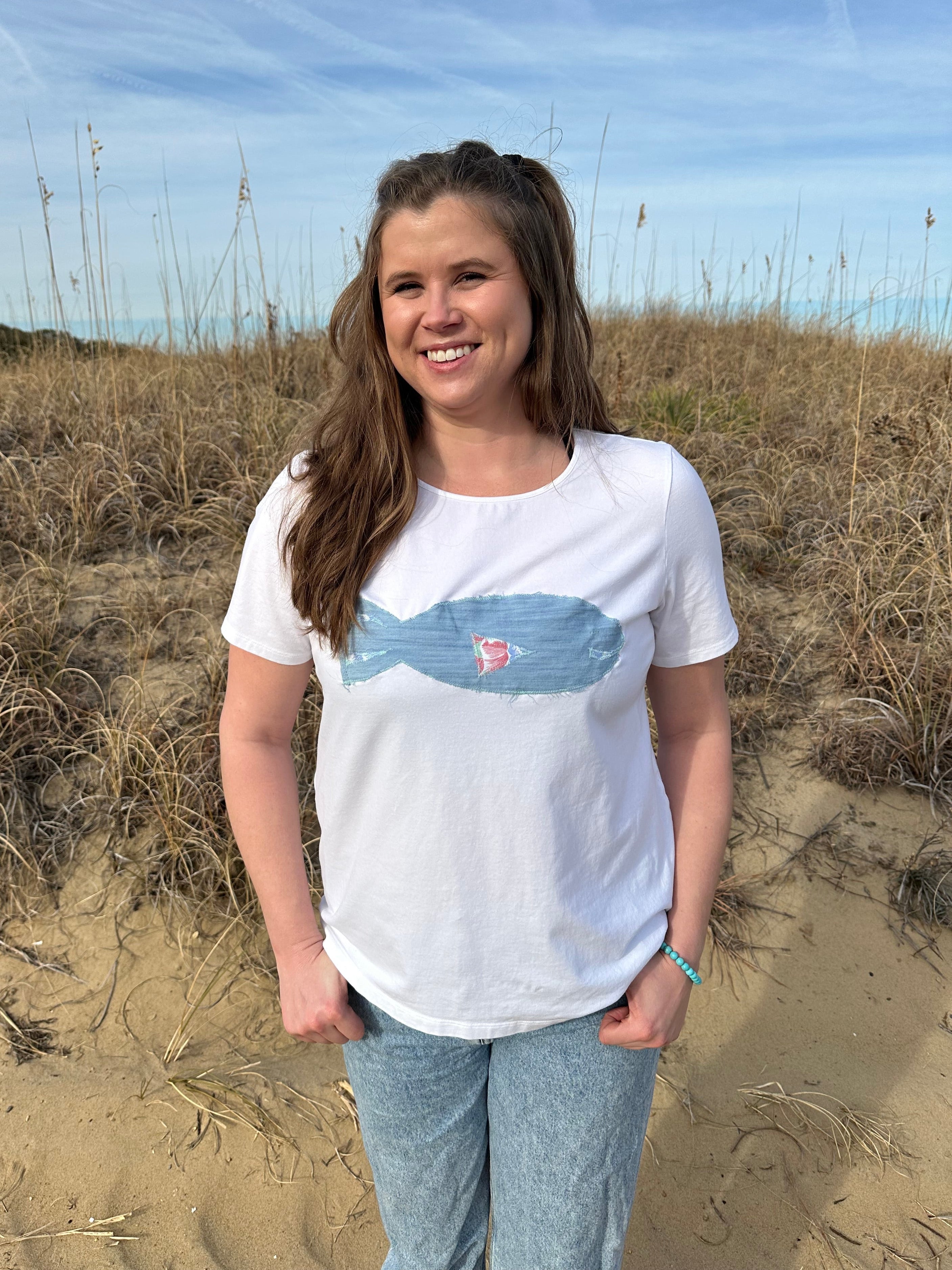 Not So Basic Denim Fishy Tee