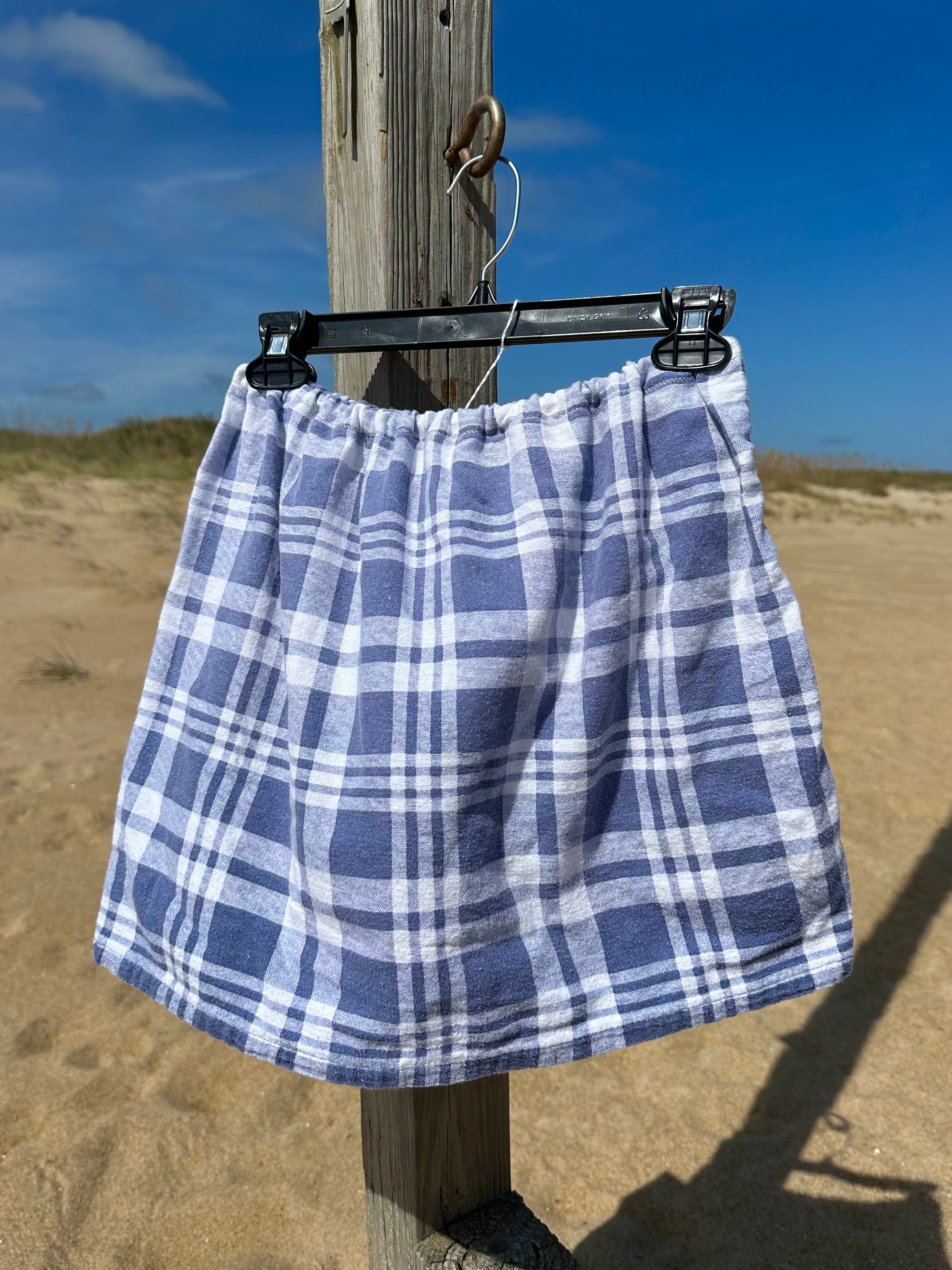 Blue Flannel Skirt