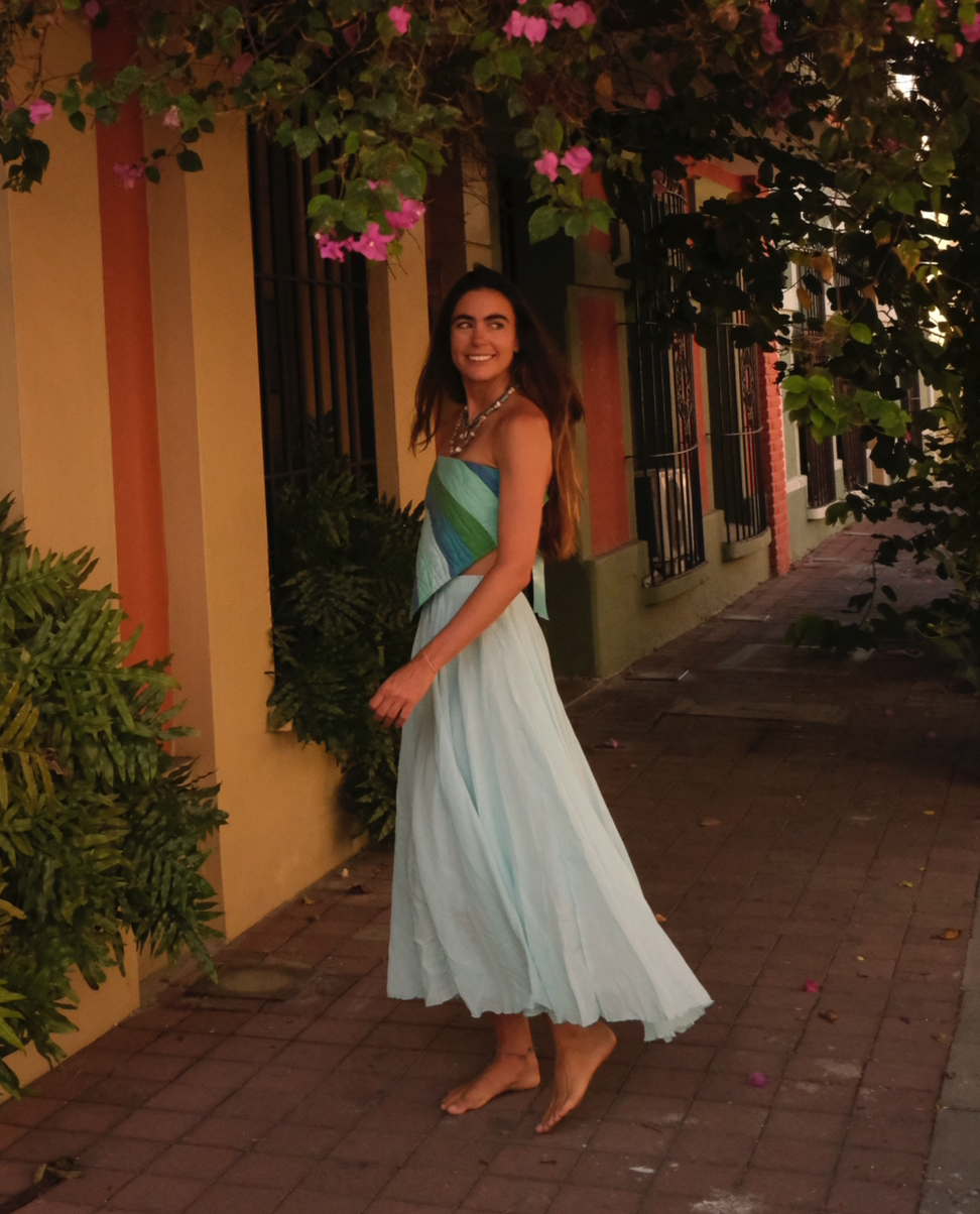 Bluey Tie Top