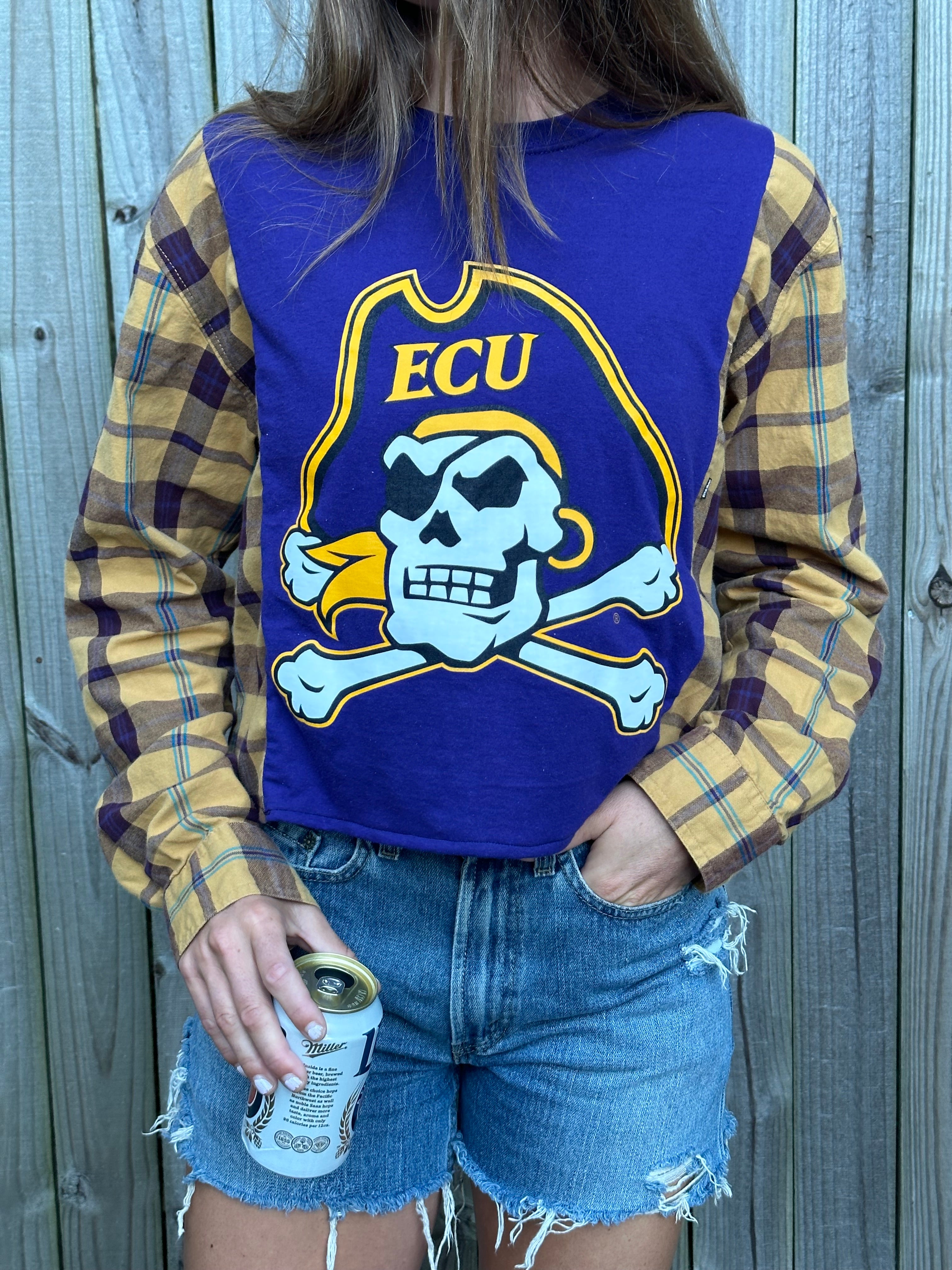 ECU Pirates Flannel Tee