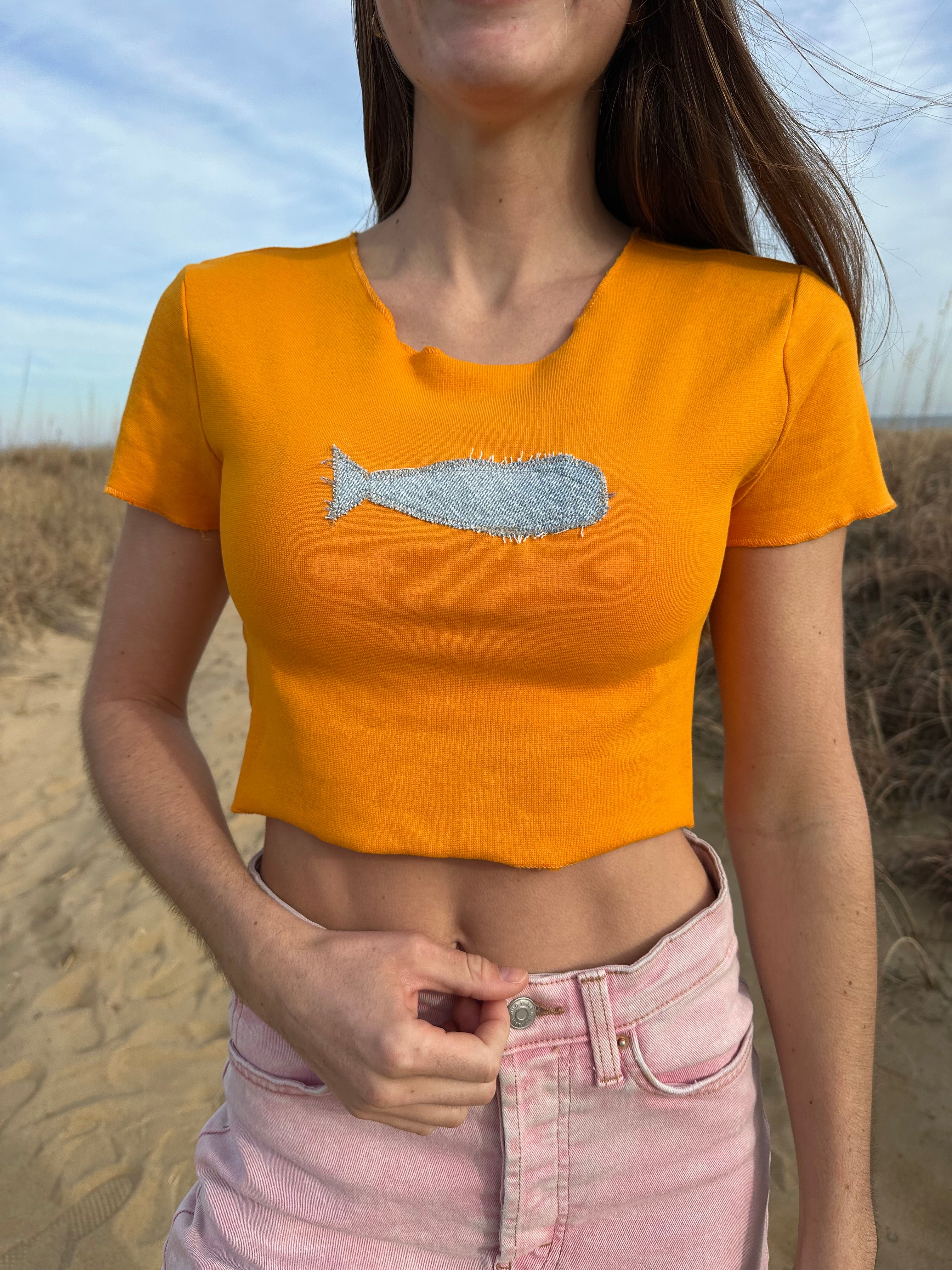 Marigold Fishy Crop Tee