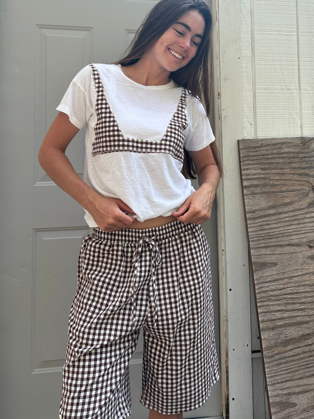 Brown and White Baggies