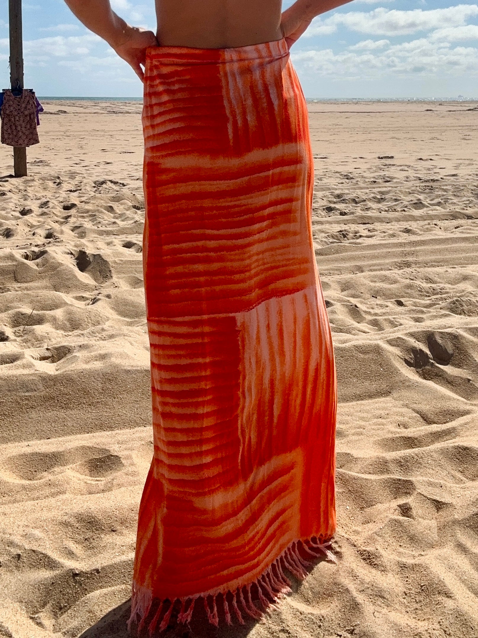 Orange Maxi Skirt